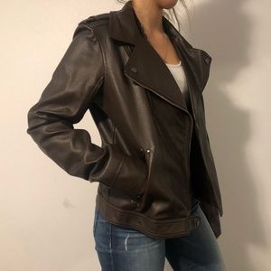 Abercrombie & Fitch Brown Leather Jacket